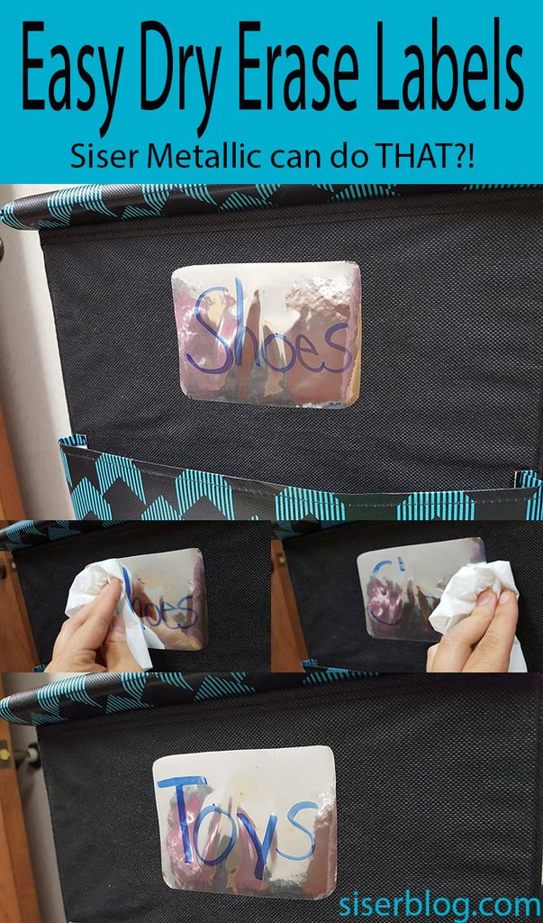 Metallic HTV Dry Erase Labels (No Vinyl Cutter or Heat Press Needed